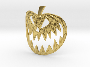 Halloween Town DOOR Pendant ⛧VIL⛧ in Polished Brass: Small