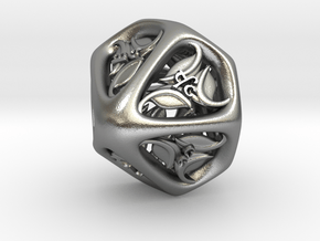 Tengwar Elvish D% (Numbered 00-90) in Natural Silver