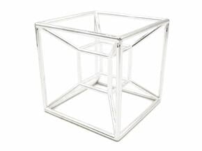 Tesseract - Meditation Tool in Polished Silver: Large