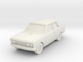 Datsun 510 2door in White Natural Versatile Plastic: 1:100