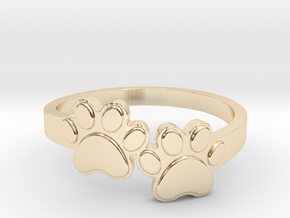 Dog Paws Ring_size 7 in 14k Gold Plated Brass