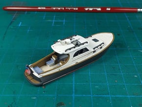 Yacht Ver01. 1:160 Scale in Smooth Fine Detail Plastic