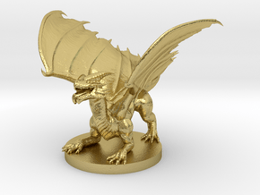 Copper Dragon Wyrmling in Natural Brass