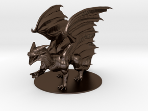 Adult Copper Dragon in Polished Bronze Steel