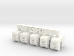 HBP Double Box Mag X5 in White Processed Versatile Plastic