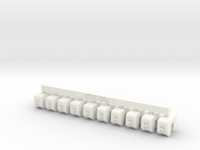 HBP Double Box Mag X10 in White Processed Versatile Plastic