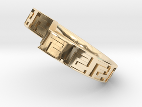 Romanesque Ring in 14k Gold Plated Brass: 8.5 / 58