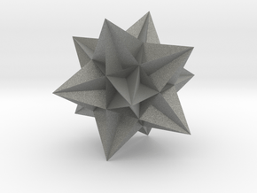 Great Icosahedron - 1 Inch in Gray PA12