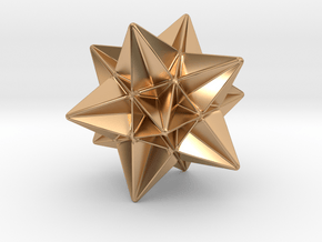 Great Icosahedron - 10 mm - Rounded V1 in Polished Bronze