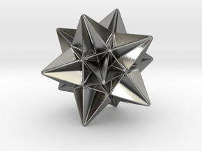 Great Icosahedron - 10 mm - Rounded V1 in Polished Silver