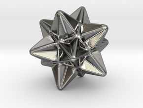 Great Icosahedron - 10 mm - Rounded V2 in Polished Silver