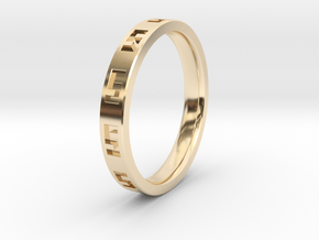 Thin S ring in 14k Gold Plated Brass: 7 / 54