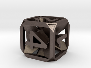 Expanding Dice in Polished Bronzed Silver Steel