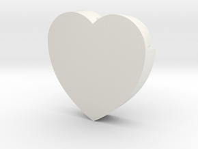 Heart shape DuoLetters print in White Natural Versatile Plastic