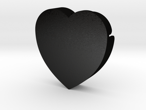 Heart shape DuoLetters print in Matte Black Steel