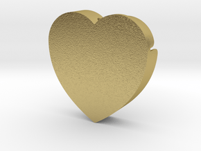 Heart shape DuoLetters print in Natural Brass