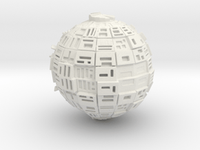 Borg Sphere  in White Natural Versatile Plastic