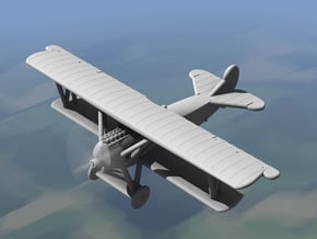 Fokker D.VIIF (various scales) in White Natural Versatile Plastic: 1:144