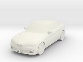 Alfa Romeo Giulia 2016 1/48 in White Natural Versatile Plastic