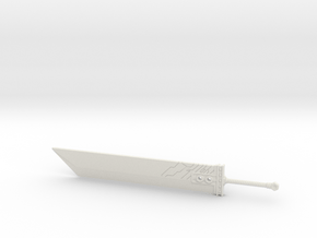 Buster Sword v2.0 in White Natural Versatile Plastic