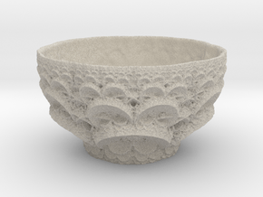 Fractal Art Bowl - Oread in Natural Sandstone
