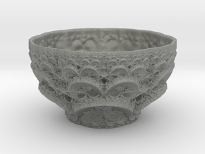 Fractal Art Bowl - Oread in Gray PA12