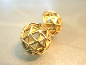 Icosphere Stud Earring in 18K Gold Plated