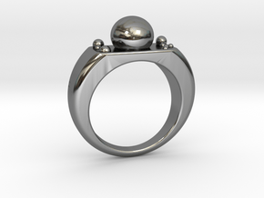 Dew ring in Fine Detail Polished Silver: 6 / 51.5