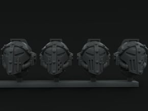 10-20x Dark Angels Knight Helmet Variety Pack in Smooth Fine Detail Plastic: Medium