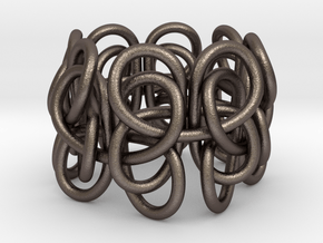 Pastafarian Knot in Polished Bronzed-Silver Steel