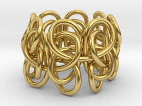 Pastafarian Knot in Polished Brass