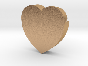 Heart shape DuoLetters print in Natural Bronze