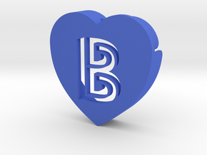 Heart shape DuoLetters print B in Blue Processed Versatile Plastic