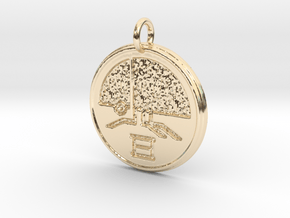Riven Scarab Pendant - version 1 (not part of set) in 14k Gold Plated Brass