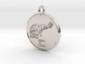 Riven Pendant Set - Frog (3 of 5) in Rhodium Plated Brass