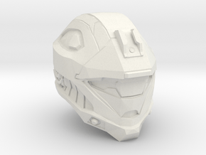 1/6 scale reconnaissance helmet in White Natural Versatile Plastic