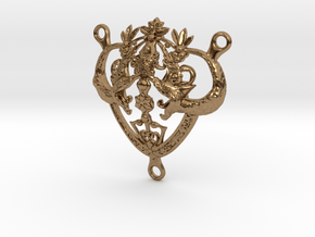 Dragon Pendant in Natural Brass