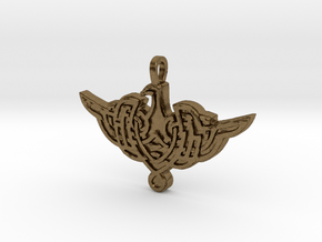 Celtic Bird Medallion in Natural Bronze