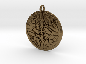 Celtic Knots Ornament Amulet in Natural Bronze