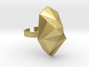 iceberg ring in Natural Brass