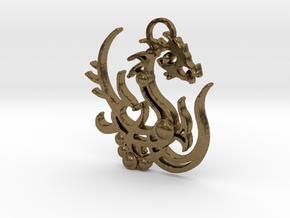 Dragon Pendant in Natural Bronze