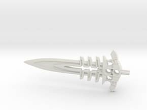 Toa Tuyets Barbed Broadsword in White Natural Versatile Plastic