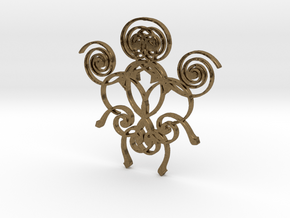 Swirl Pendant in Natural Bronze