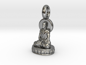 Buddha Pendant in Polished Silver