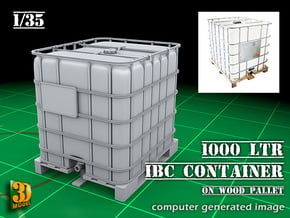 1000-ltr IBC liquid container (1:35) in Smooth Fine Detail Plastic