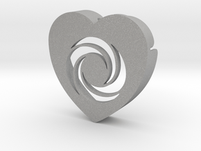 Heart shape DuoLetters print O in Aluminum