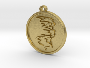 Graphik necklace in Natural Brass