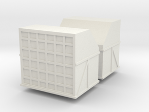 AMX Air Cargo Container (x2) 1/100 in White Natural Versatile Plastic