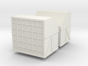 AMX Air Cargo Container (x2) 1/76 in White Natural Versatile Plastic