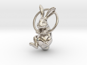 Bunny in Rhodium Plated Brass